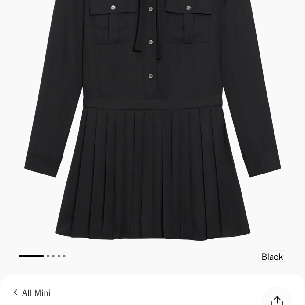 Theory Black Long Sleeve Dress